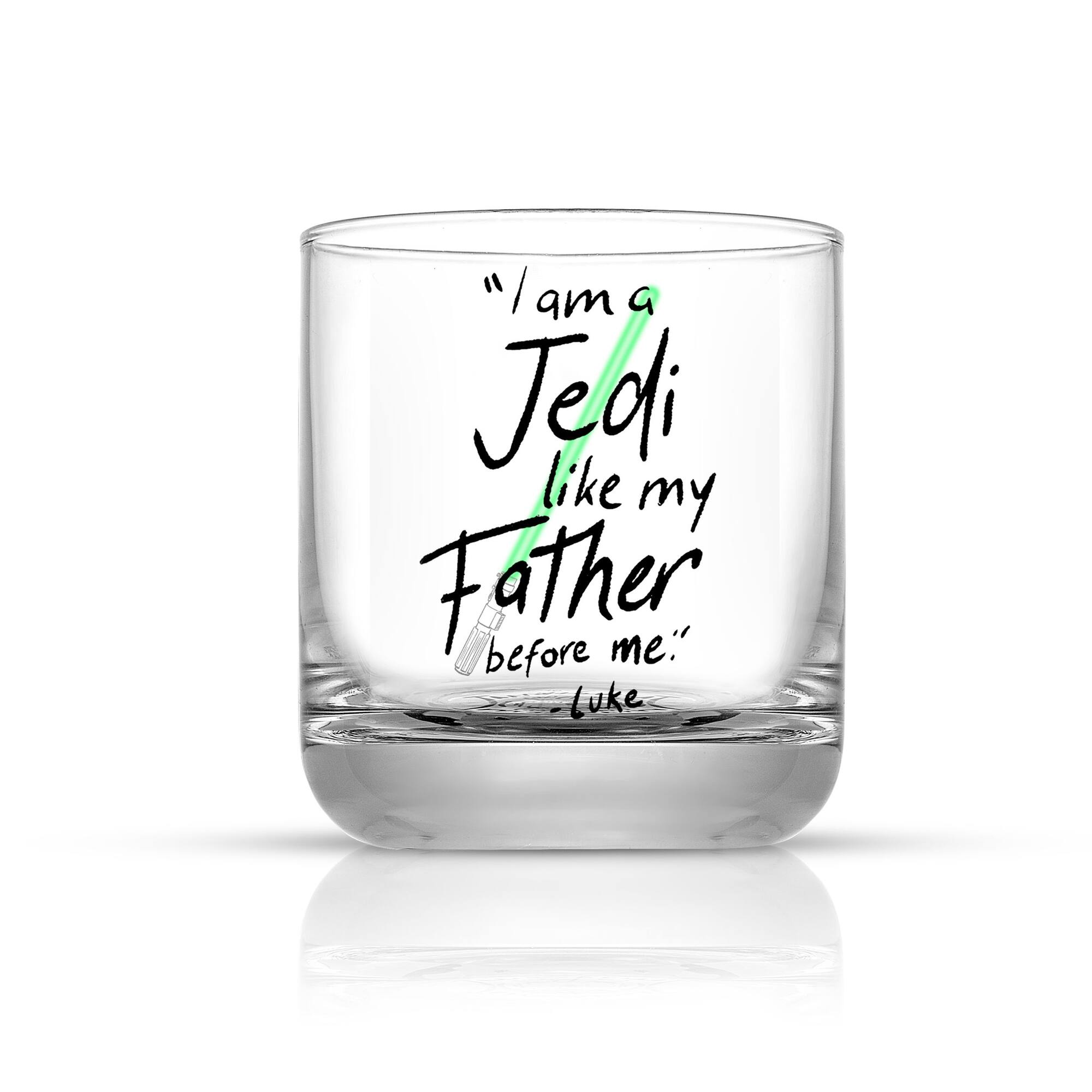 JoyJolt® Star Wars™ 10oz. New Hope Luke Skywalker Green Lightsaber Short Drinking Glass, 2ct.
